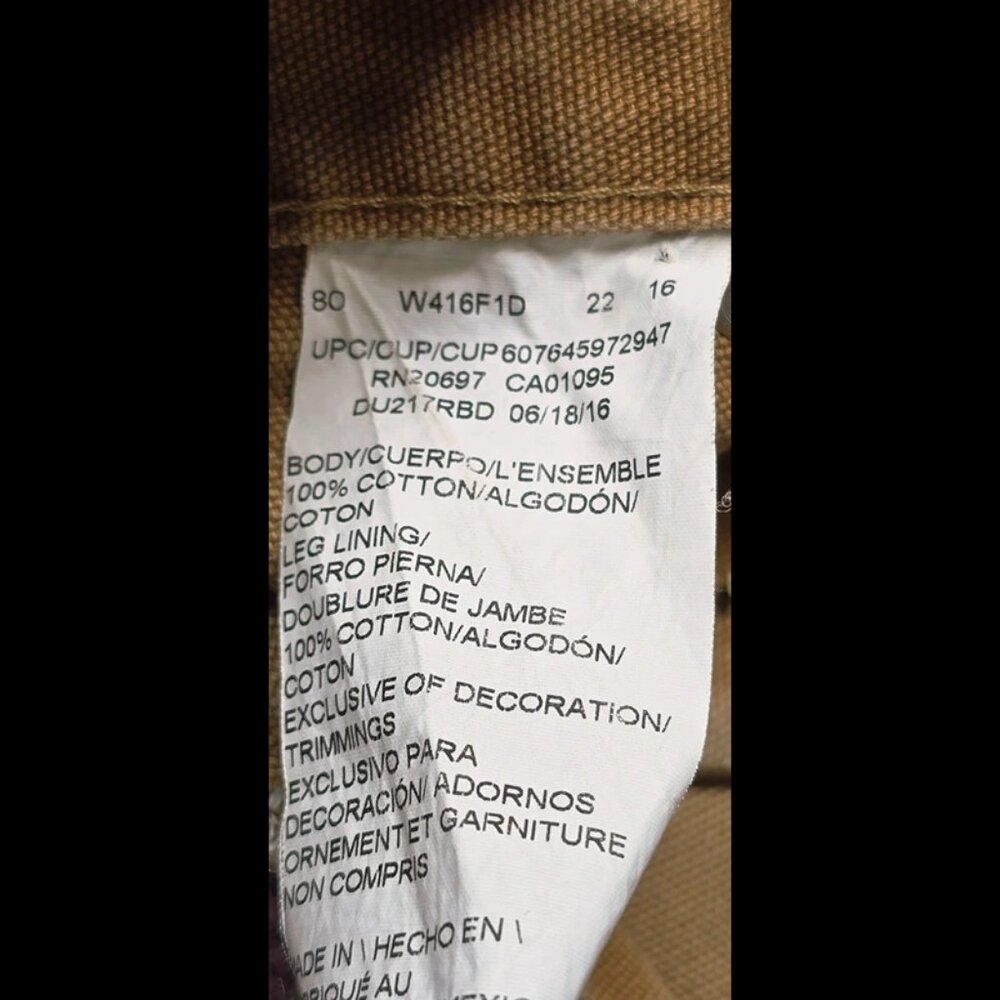 Dickies Carpenter Pants Mens 38x32 Brown W416FID Relaxed Straight Fit Workwear‎ - Picture 16 of 16